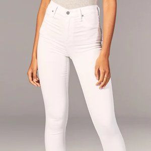 Abercrombie High Rise Jean Legging (White)